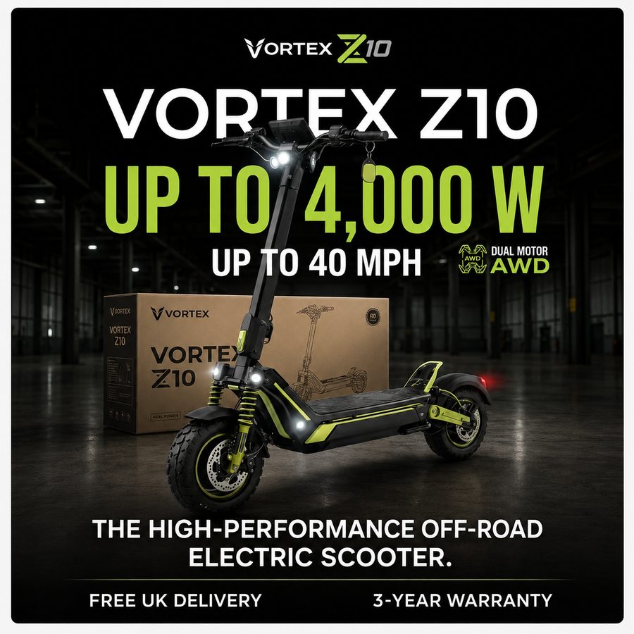 VORTEX Z10 — up to 4,000 W and 40 mph, dual motor all-wheel drive